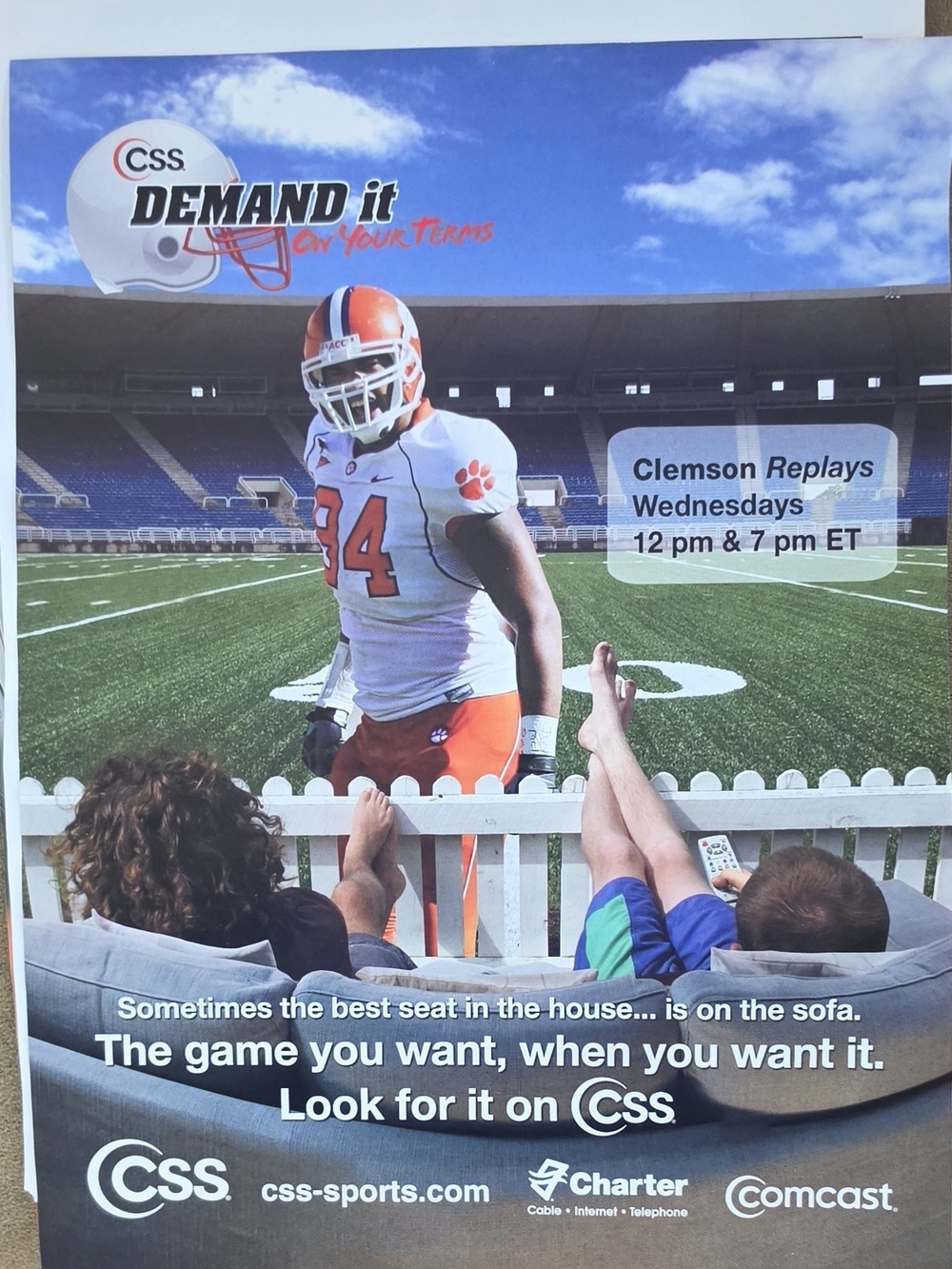 CSS Demand It Clemson College Football — Print Ad 8"×10". Perfect For Framing.